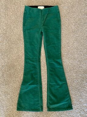 Newbury Kustom Green Boot Cut Corduroy Pants